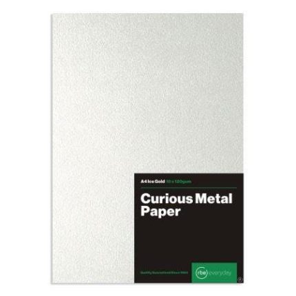 Metallic Ice Gold Paper A4 10 Sheets Premium Printable Paper for Certificates, Business Cards, Invitations, and Document Printing - PAPERTREE