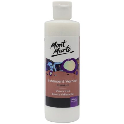 Mont Marte Acrylic Medium Iridescent Varnish 240ml – Protective Gloss Finish Varnish for Acrylic Paintings & Canvas Art - PAPERTREE