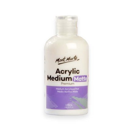 Mont Marte Acrylic Medium Matte 135ml Acrylic Paint Medium for Reducing Gloss and Enhancing Paint Control - PAPERTREE