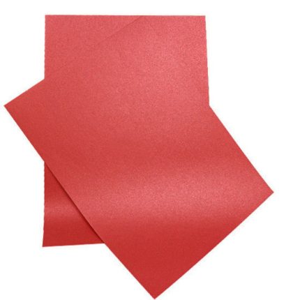 Red Pearl Metallic Paper 300 GSM A4 (10 Sheets) – Premium Shimmer Cardstock for Certificates, Wedding Cards, Business Cards & Gift Crafts - PAPERTREE