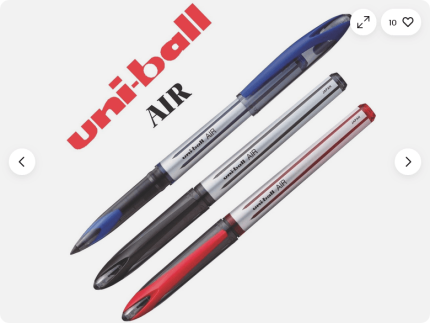 Uniball Air UBA-188L Rollerball Pen 0.7mm,Black/Blue - PAPERTREE