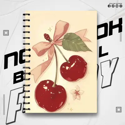 Notebook Minimalist Apple Water Color Art Theme Design Ai Edition 2O Rise360 Writing Journal Pad K836