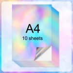 10 Sheets A4 Holographic Printable Vinyl Sticker Paper – Waterproof Self-Adhesive Laser Color Labels for Inkjet Printing - PAPERTREE