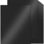 10 Sheets Black Metallic Shimmer Cardstock Paper A4 Size | Premium Craft & Invitation Paper - PAPERTREE