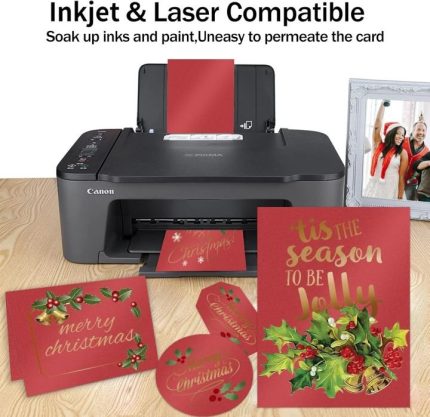 10 Sheets Red Metallic Shimmer Cardstock Paper A4 Size | Premium Craft & Invitation Card Paper - PAPERTREE