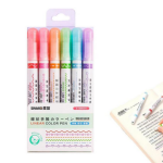 6 Pcs Curves Highlighter Pen Set Multi Shape Tips Colored Curve Markers for Creative Study & Notes - PAPERTREE