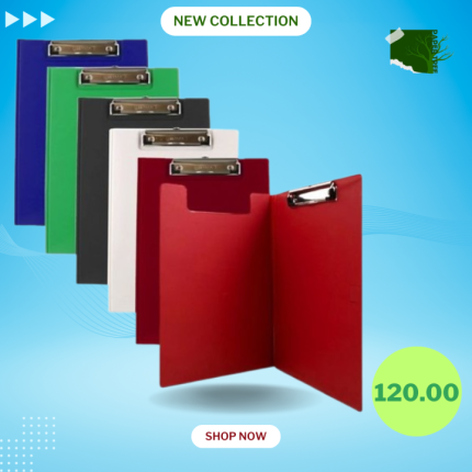 A4 Double Clip Board for Exam School Office Home and Multipurpose Use Writing Board - PAPERTREE