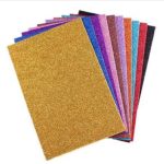 A4 Glitter Foam Sheets Pack of 10 | Multicolor EVA Craft Foam Paper for DIY, Scrapbooking, Card Making, School Projects & Decorations - PAPERTREE