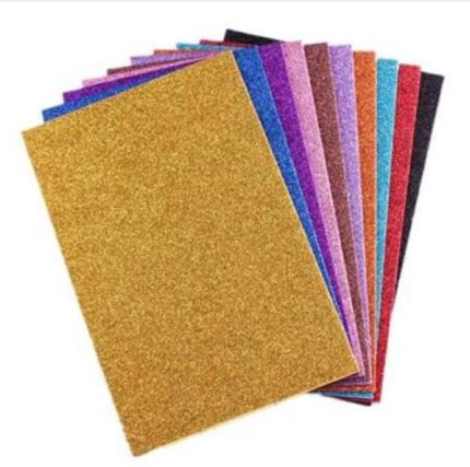 A4 Glitter Foam Sheets Pack of 10 | Multicolor EVA Craft Foam Paper for DIY, Scrapbooking, Card Making, School Projects & Decorations - PAPERTREE