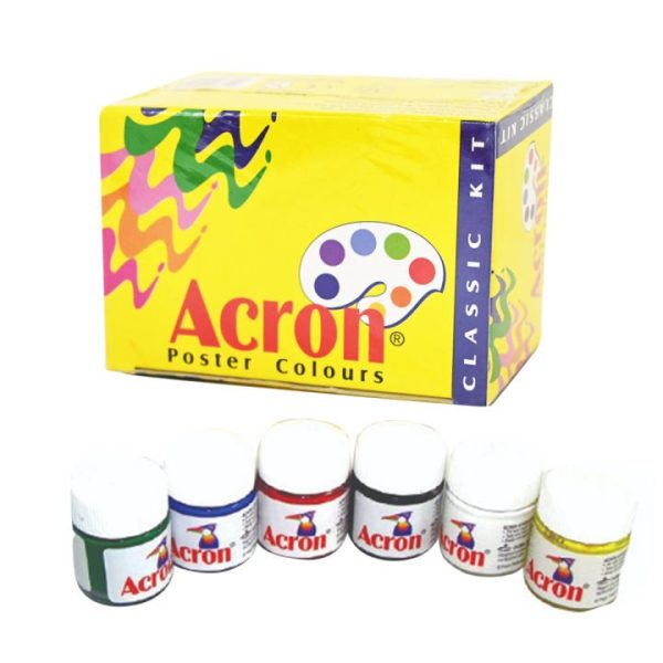 Acron Poster Color Gulliver Kit 6 and 12 Shades Poster Painting Set - PAPERTREE