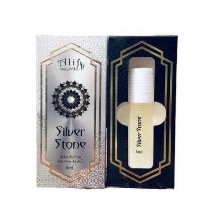 Alif attar silver stone roll on non alcoholic perfume 8ml - PAPERTREE