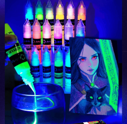 Artecho Acrylic Paint Set Glow & Neon 18 Colors - PAPERTREE