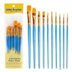 Artist Paint Brush Set 10pcs Painting Brushes for Art Supplies - PAPERTREE