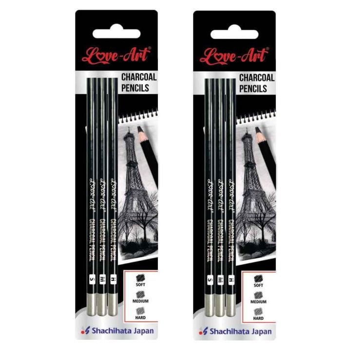 Artline Charcoal Pencils Pack of 3 Hard Medium Soft Sketching Pencils for Drawing, Shading & Professional Artwork - PAPERTREE Artline Charcoal Pencils Pack of 3 Hard Medium Soft Sketching Pencils for Drawing, Shading & Professional Artwork - PAPERTREE
