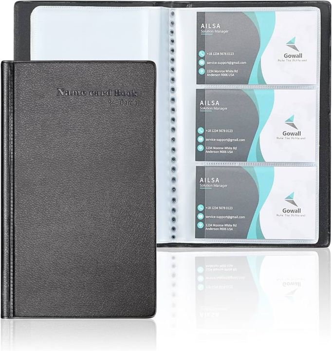 Black Artificial Business Card Holder - PAPERTREE