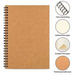 Brown Cover Spiral Sketch Book Notebook for Sketching Drawing and Oil Pastel Artwork - PAPERTREE