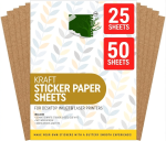 Brown kraft sticker printable self adhesive labels A4 - PAPERTREE