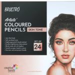 Brustro Artists' Colored Pencils Skin Tone Set of 24 in Elegant Tin Box Professional Drawing and Portrait Coloring Pencils - PAPERTREE