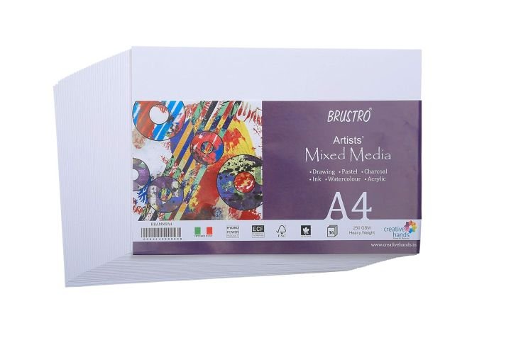 Brustro Artists Mixed Media Paper A4 250 GSM 36 Sheets - PAPERTREE Brustro Artists Mixed Media Paper A4 250 GSM 36 Sheets - PAPERTREE