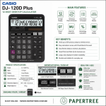 CASIO DJ-120D Plus 12 Digit Check & Recheck Desktop Calculator - PAPERTREE