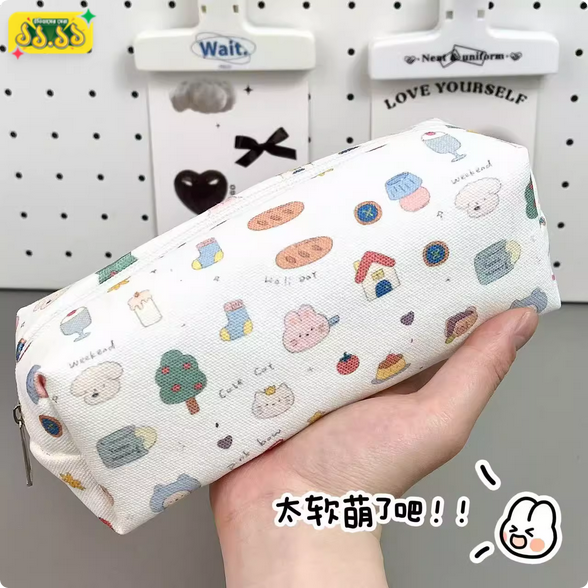 Cat and Dog Pencil Bag Large Capacity Cute Stationery and Cosmetic Storage Pouch - PAPERTREE Cat and Dog Pencil Bag Large Capacity Cute Stationery and Cosmetic Storage Pouch - PAPERTREE