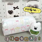 Colorful Bow Pencil Case Ins Style Large Capacity Stationery Storage Bag - PAPERTREE