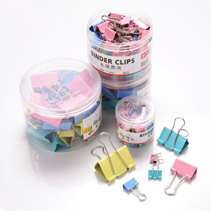 Colourful Metal Document Binder Clip - PAPERTREE