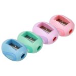 Deli 0588 Pencil Sharpener Pack of 4 Assorted Colors with Sharp Blade - PAPERTREE