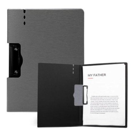Deli 64512 PP Foam Clipboard with Cover Horizontal Dark Grey Document Holder for Office & Business - PAPERTREE