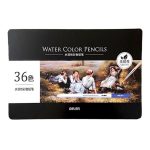 Deli 6522 Premium Water Color Pencil 36 Colors with Iron Box | Watercolor Pencil Art Set - PAPERTREE