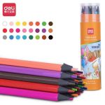 Deli 7073-24 Erasable Color Pencils 24 Colors Set for Drawing, Coloring, Sketching & School Projects - PAPERTREE