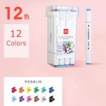 Deli 70803-12 Sketch Markers 12 Colors Professional Drawing and Illustration Marker Set - PAPERTREE