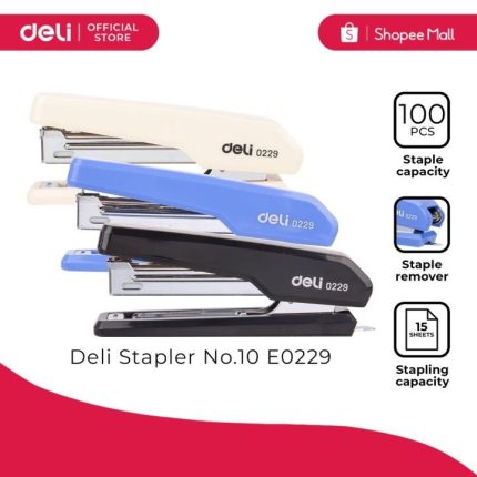 Deli E0229 Stapler Assorted Colors | Compact Office & School Stapler - PAPERTREE