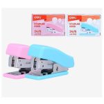 Deli E0303 Mini Stapler with Built-in Staple Remover | Portable Desktop Stapler for 24/6 & 26/6 Staples, School, Office & Home Use - PAPERTREE