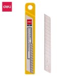 Deli E2012 Small Cutter Blade 9mm 10 Pcs | Carbon Steel Snap-Off Replacement Blades for Utility Knife & Paper Cutter - PAPERTREE