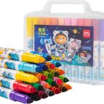 Deli E70738-24 Watercolor Felt Pen Set 24 Colors Premium Coloring Markers for Drawing, Sketching & Art - PAPERTREE