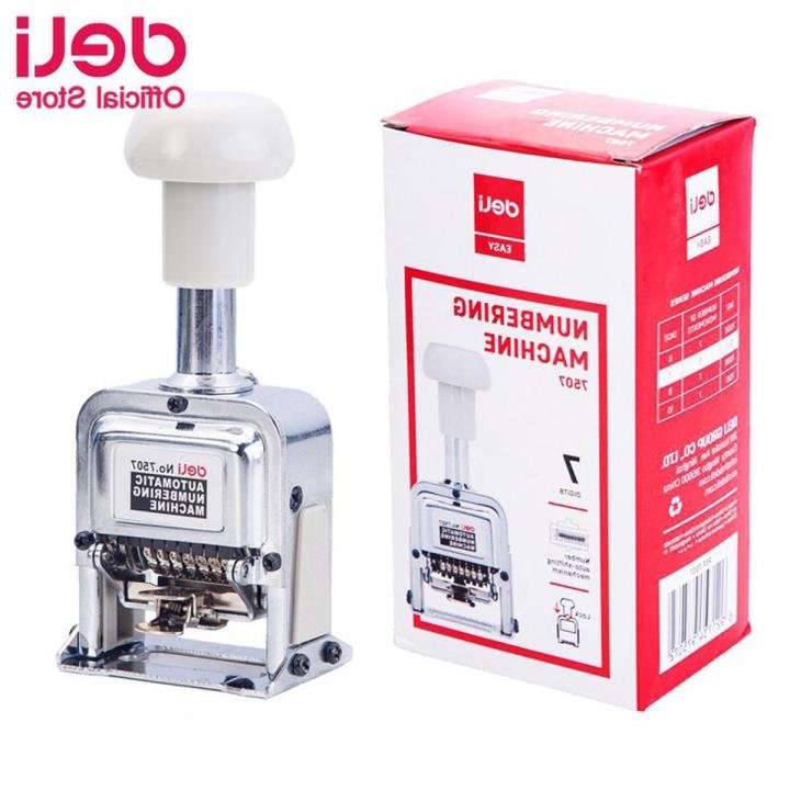 Deli E7507 Auto Numbering Machine 7 Digits Heavy Duty Office Number Stamp - PAPERTREE Deli E7507 Auto Numbering Machine 7 Digits Heavy Duty Office Number Stamp - PAPERTREE