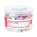Deli E8554A Colorful Binder Clips 25mm Assorted Colors Premium Paper Clips for Office School and Document Organization - PAPERTREE