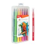 Deli EC10304 Calligraphy Brush Pen Set 12 Colors Multicolor Brush Marker Pens for Lettering and Drawing - PAPERTREE