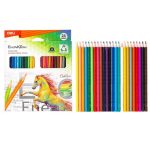 Deli EC113-24 Wood-Free Color Pencils Set 24 Colors Premium Coloring Pencils for Drawing and Art - PAPERTREE