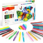 Deli EC20020 Plastic Crayon 24 Colors Premium Coloring Crayon Set for Kids Drawing and Creative Art Activities - PAPERTREE