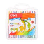 Deli EC20124 Color Emotion Oil Pastel 24 Colors Set - PAPERTREE