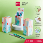 Deli EQ77C-BK Ballpoint Pen Black 10 Pcs - PAPERTREE,