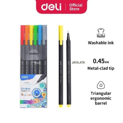 Deli EQ900-06 Fine Liner Pen Set – Pack of 6 Colors - PAPERTREE