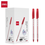 Deli EQ99-RD Ball Point Pen 0.7mm Red 10pcs - PAPERTREE