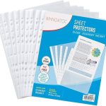 Document Sheet Protector A4 Size Transparent File Sleeve 100 Pcs - PAPERTREE