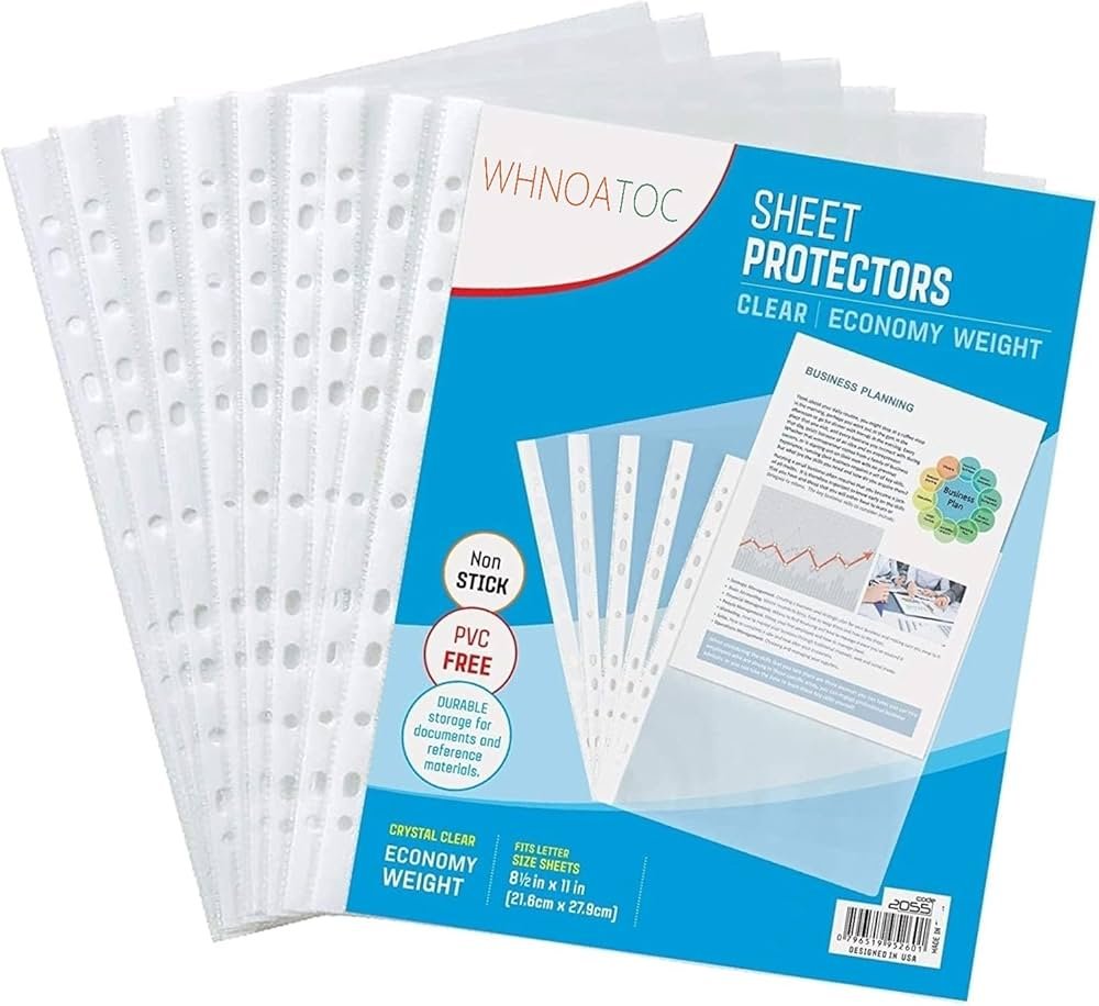 Document Sheet Protector A4 Size Transparent File Sleeve 100 Pcs - PAPERTREE Document Sheet Protector A4 Size Transparent File Sleeve 100 Pcs - PAPERTREE