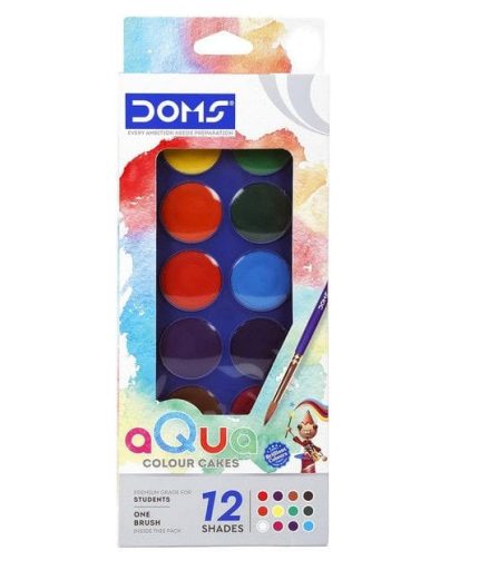 Doms 12 Shades 23mm Water Colour Cake - PAPERTREE