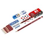 Doms A1 Pencil with sharpner & eraser - PAPERTREE