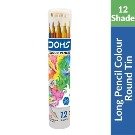 Doms Colour Pencils in Round Tin Box -12 Shades - PAPERTREE